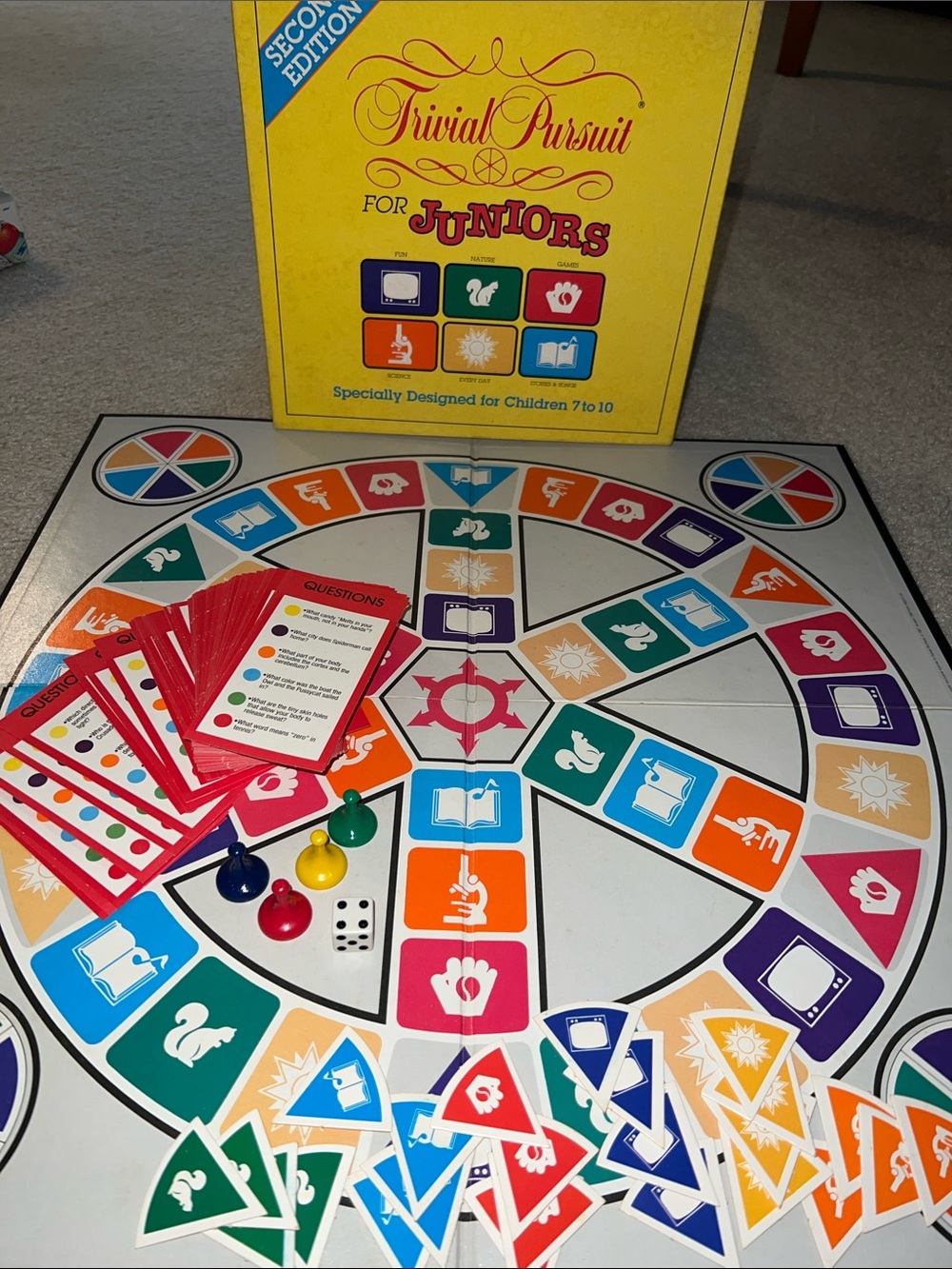 Vintage Trivial Pursuit for Juniors Board Game